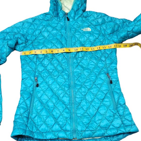 The North Face Thermoball Hoodie Lightweight Teal Full Zip Jacket Size XS - Picture 7 of 10